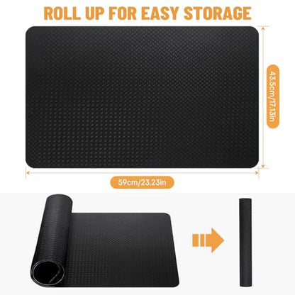 Under Desk Elliptical Mat - Non-Slip Exercise Equipment for Peloton Bike, Small Exercise Mat for Desk Workout Equipment - color: Double-sided