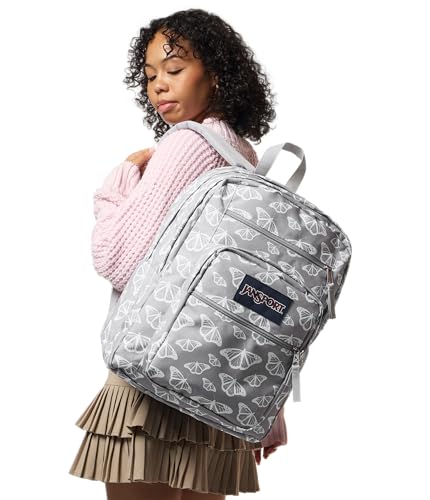 JanSport Laptop Backpack - Computer Bag with 2 Compartments, Ergonomic Shoulder Straps, 15” Laptop Sleeve, Haul Handle - Flutter By Grey - color: Flutter By Grey