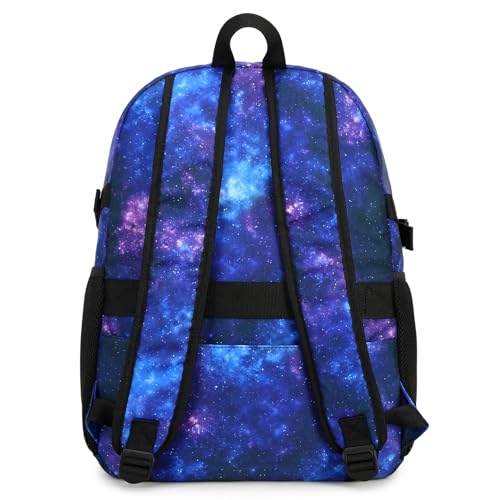 MIRLEWAIY Classical School Backpack Lightweight Bookbag Casual Daypack Travel Work Bag For Teenagers College Girls boys - color: Black Purple