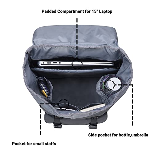 KAUKKO Unisex Ep5 Backpack, (Black (E5-3)), 45 x 27 x 17cm (HxBxT), Backpack - color: (Black (E5-3)), size: Large