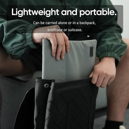 ARZOPA 16.1" Portable Monitor Sleeve Bag, PU Leather Case for Travel Monitor Laptop, Grey - size: 16.1"