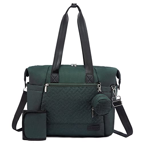 LOVEVOOK Diaper Bag Tote, Baby Diaper Bag Waterproof Travel Diaper Tote with Changing Pad - color: Green