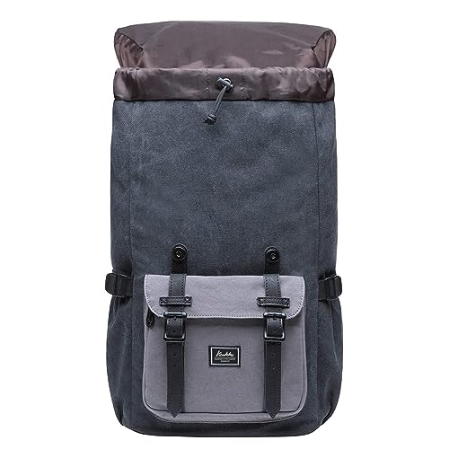KAUKKO Laptop Outdoor Backpack Traveling Daypack Hiking Rucksack Large Capacity Bag Fits 15.6" (E5-1BG-NEW) - color: 5-1-blackgrey-new
