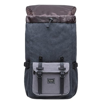 KAUKKO Laptop Outdoor Backpack Traveling Daypack Hiking Rucksack Large Capacity Bag Fits 15.6" (E5-1BG-NEW) - color: 5-1-blackgrey-new