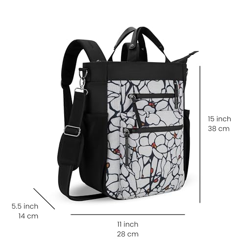 Sherpani Soleil, Anti Theft Convertible Backpack, 3 in 1 Tote, Crossbody Purse, 18L Travel Bag, Fits 13” Laptop (Sakura) - color: Sakura