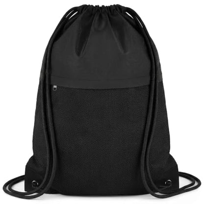 TILYMOL Drawstring Backpack Gym Bag - String Gym Bag for Men & Women, Lightweight Cinch Sports Sackpack for Beach, Travel, Yoga, Swimming, Black - color: 1 Pack-black