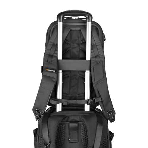 VANGUARD VEO Metro B25L Camera & Everyday Backpack (Black) – Fits 70–200mm Attached, 16" Laptop Storage, Convertible Daypack Design, Carry-On Ready - color: Black, size: 25L