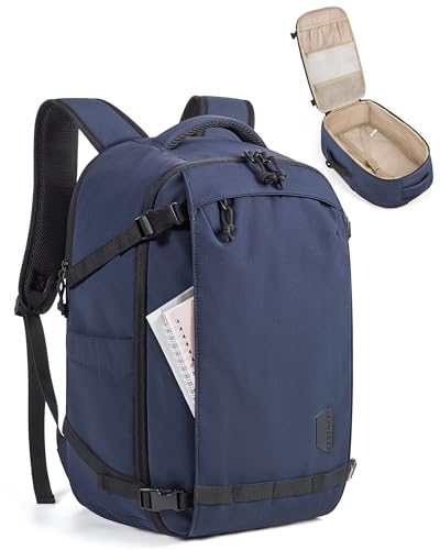 BAGSMART Travel Backpack for Women, 15.6 Inch Carry On Backpack Flight Approved, TSA Approved Personal Item Travel Bag, Water Resistant Weekender Bag Luggage Daypack, Dark Blue - color: Dark Blue, size: 15.6 Inch