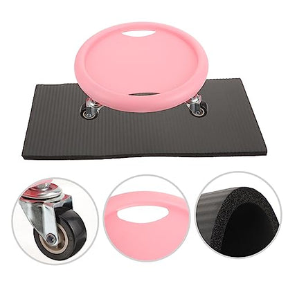 Kisangel Sliding Discs for Abdominal Training Low-impact Fitness Equipment with Non-slip Surface Versatile Core Sliders for Home Workouts Includes Knee Pad for All Fitness Levels