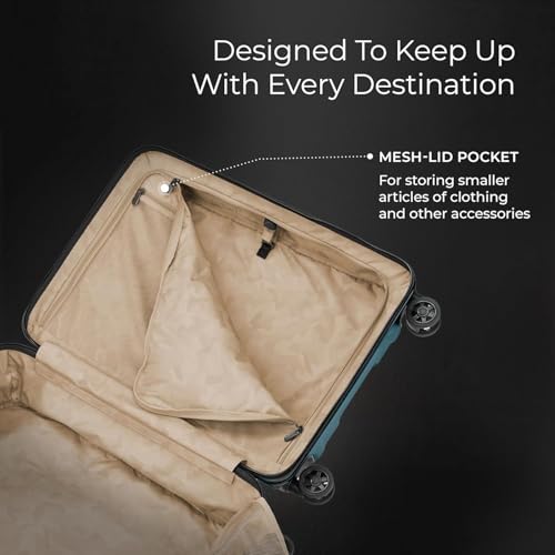 Briggs & Riley 27 Inch Medium Checked Luggage - Hardshell Heavy Duty Travel Suitcase Spinner with TSA Lock - Integrated Garment Compartment System - Torq Collection - Ocean - color: Ocean, size: 27"