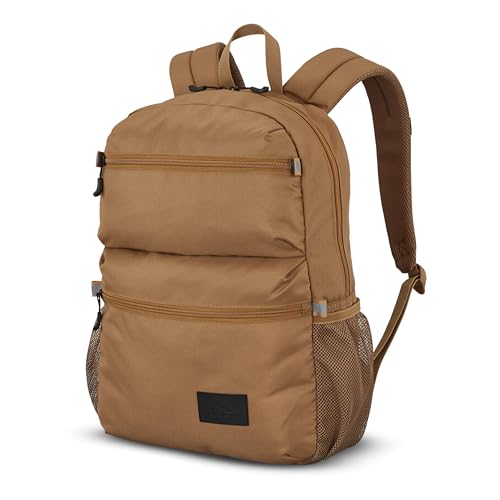 High Sierra Everclass Backpack - Travel or Work Laptop Bookbag with 360° Reflectivity, Dual Water Bottle Pockets & Fits Laptops Up To 15.6”, One Size, EARTH TONE - color: Earth Tone