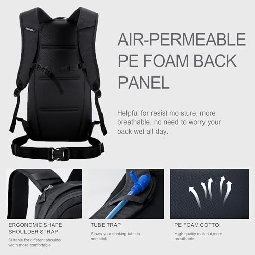 12L Ski & Snowboard Backpack, Backcountry Backpack for Men Women - color: Black