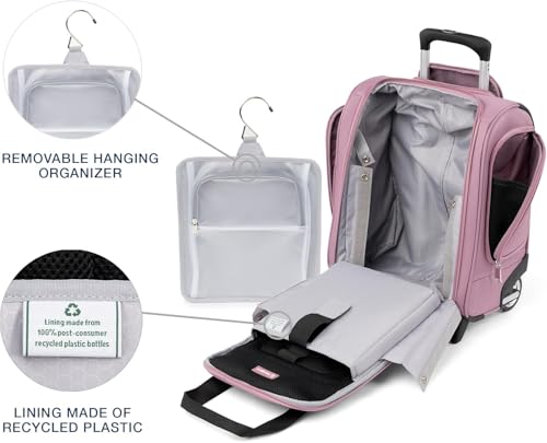 Travelpro Luggage Maxlite 5 Softside Lightweight Rolling Underseat Compact Carry on Upright 2 Wheel Bag, 15-Inch — Orchid Pink Purple - color: Orchid Pink Purple