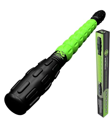 Physix Gear Roller Stick - Muscle Roller Massage Stick for Legs, The Stick Massage Roller for Deep Tissue Massaging Stick for Athletes, Physical Therapy Muscle Roller, Recovery Stick Roller - color: Green