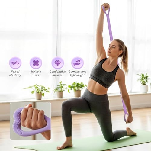 Resistance Bands Figure 8 Exercise Bands, 2026 New Resistance Band with Handles for Working Out Arm Back Shoulder Training Elastic Ropes,Exercise Equipment for Yoga Pilates (3Pcs)