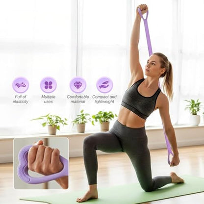 Resistance Bands Figure 8 Exercise Bands, 2026 New Resistance Band with Handles for Working Out Arm Back Shoulder Training Elastic Ropes,Exercise Equipment for Yoga Pilates (3Pcs)