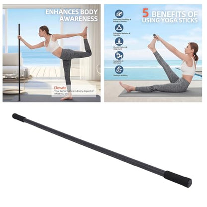 Sanpyl Mobility Stick Sturdy Steel Yoga Stick Enhance Stability and Body Awareness for Yoga Lovers