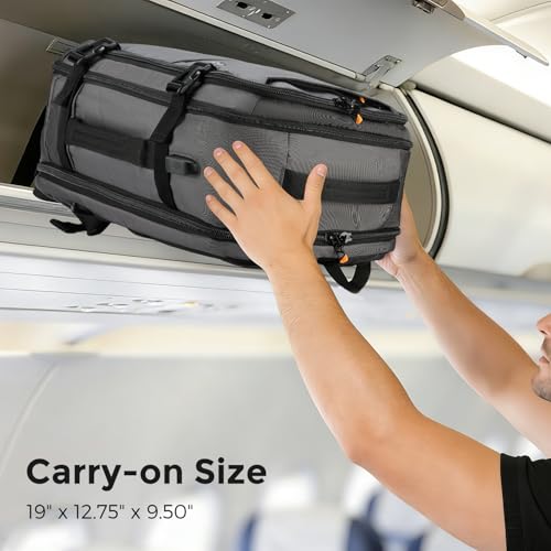 Swissdigital Design Travel Backpack 43L with USB Charging Port Laptop Backpack,TSA Friendly Flight Approved Carry-on Luggage Hand,Business Rucksack Fits 17 Inch Laptop Grey | SD1748-02 - color: Grey