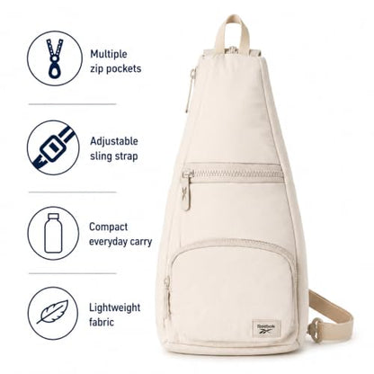 Reebok Unisex Crossbody Bag - Convertible Compact Durable Cross Body Bag for Women and Men - Gym and Travel Essentials, Size One Size, Maeves Stucco - color: Maeves Stucco
