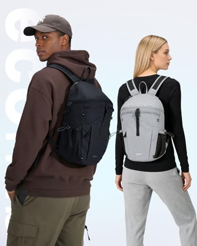 ECOHUB 15L Ultra-Lightweight Packable Backpack, Casual Daypack for Daily Use, Small Hiking & Travel, Foldable Backpack, Water-Resistant Nylon, Reflective Design - color: Black