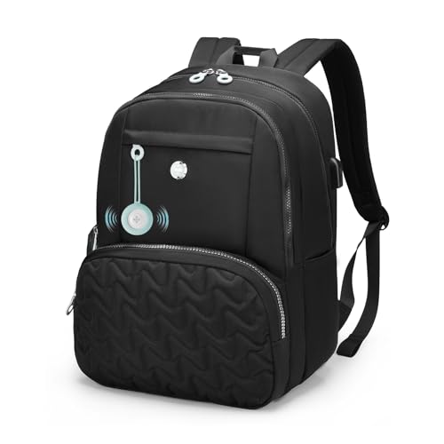 Swissdigital Design Backpack for Women, Medium Black Backpack with Finder, 15.6 inch Laptop Modern Backpacks with USB Charging Port and Finder – Finder Color Random | SD17119507F-01 - color: Black-finder