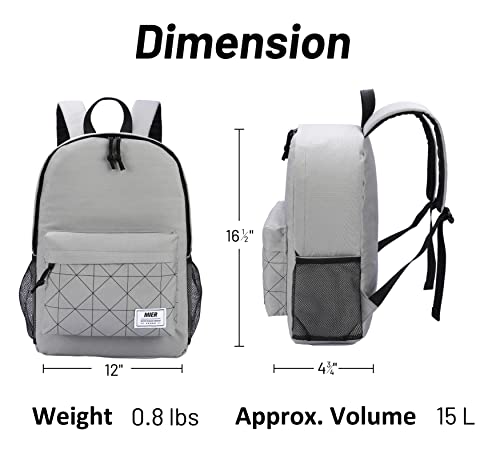 MIER Insulated Backpack Cooler Small Leakproof Lightweight Cute for Women Men to Work, Picnics, Camping, Park Day Trips, 15 L - color: Gray