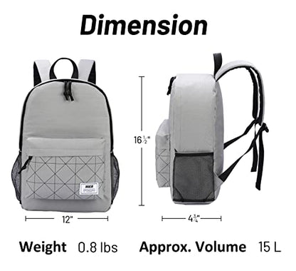 MIER Insulated Backpack Cooler Small Leakproof Lightweight Cute for Women Men to Work, Picnics, Camping, Park Day Trips, 15 L - color: Gray
