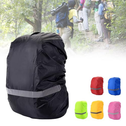 Water Rain Covers for Backpack Rucksack Rain Covers Rainproof Protector with Reflective Strips Bag Rain Covers - color: Black Color-M