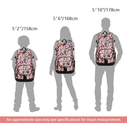 rickyh style School Backpack Travel Bag for Men & Women Lightweight College Back Pack with Laptop Compartmen - color: 04hude