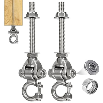 Heavy Duty Swing Hanger with 180°Rotation 1500LB | 2-Pack Stainless steel Bearing Silent Capacity for Sandbag Yoga Swing Hammock Chair