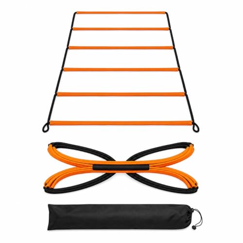 Kids Agility Ladder, Speed Ladder Training for Football & Soccer, 15ft Agility Speed Ladder with Storage Bag, Team Conditioning Equipment, Agility Agility Ladder 10 Grid - style: Agility Agility Ladder 10 Grid