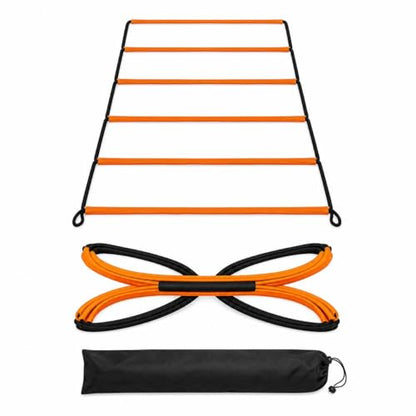 Kids Agility Ladder, Speed Ladder Training for Football & Soccer, 15ft Agility Speed Ladder with Storage Bag, Team Conditioning Equipment, Agility Agility Ladder 10 Grid - style: Agility Agility Ladder 10 Grid