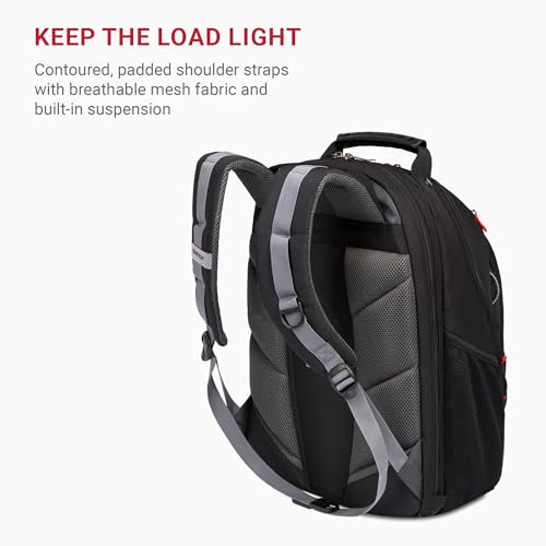 Wenger Legacy 16 inch Laptop Backpack, Men's and Women's Laptop Bag, Black/Gray, One Size - style: Wenger Legacy 16 Inch Laptop Backpack