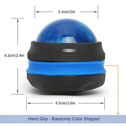 Coolrunner Massage Ball, Manual Roller Massager, 2-Pack Handheld Self Massage Therapy and Relax Full Body Tools for Sore Muscles, Shoulders, Neck, Arms, Legs, Back, Foot, Body (Blue+Purple) - color: Blue+purple
