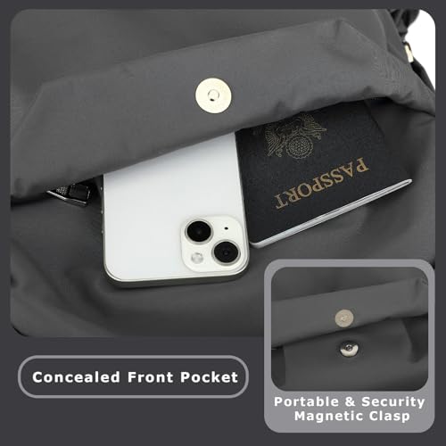 YGR Laptop Backpack for Women and Men, Waterproof Lightweight Travel Daily Rucksack Casual 15.6 inches Computer Bags for College, Grey - color: Grey