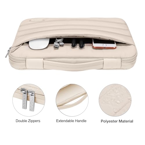 MOSISO Compatible with MacBook Air 15 inch Case M5 2026 M4 2025 M3 2024 M2 2023 A3448 A3241 A3114 A2941, Plastic Hard Shell Case&Puffy Sleeve Bag&Keyboard Skin&Webcam Cover&Screen Film, Sand - color: Sand