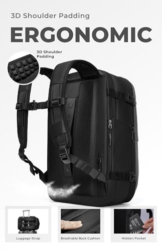 AirVault Vacuum Seal Travel Backpack 60L with Expandable HyperSeal Air Compression Vacuum System Water Resistant TSA Lock (Vacuum Pump Included, Gray, 60L) - color: Gray