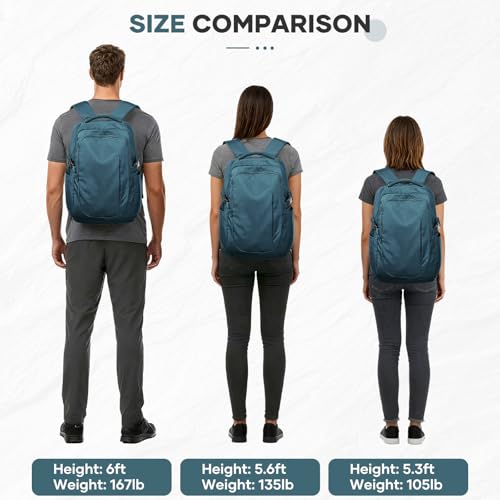 suwasp Large Travel Backpack for Women Men Mochila Airline Approved Carry On Personal Item Backpack Bag Frontier Airlines Personal Item Travel Bag Flight Approved Luggage Backpack - Blue - color: Peacock Blue, size: Large