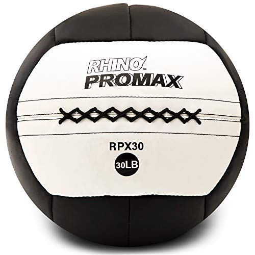 Champion Sports Rhino Promax Wall Balls - Soft Shell Non-Slip Grip for Weightlifting, Plyometrics, Cross Training, & Home Gym - style: 30 LBS
