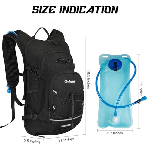 Hydration Backpack,Lightweight Hiking Backpack with 2L Water Bladder,Water Backpack for Biking, Running, Festival