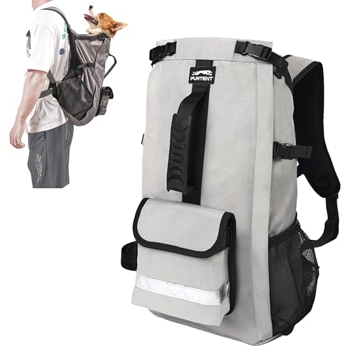 Dog Backpack for Small & Medium Dogs – 4-Layer Safety Pet Carrier with Thick Shoulder Straps, Detachable Waist Bag, Breathable Mesh & Storage Pockets for Travel & Hiking