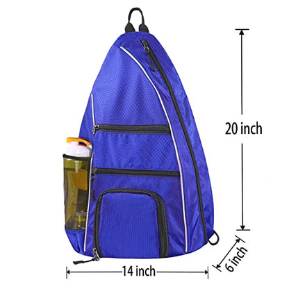 Pickleball Bag - Pickleball Bags for Women Men - Pickleball Backpack - Travel Pickleball Paddle Case, Pickle Ball Bag for Pickleball Paddle Tennis Racket, Protable Pickleball Sling Bag - color: Blue