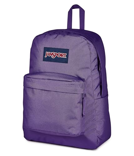 JanSport SuperBreak Plus Backpack with Padded 15-inch Laptop Sleeve and Integrated Bottle Pocket - Spacious and Durable Daypack for Work and Travel, Daydream Contrast Purple/Blue/Purple/Mul - color: Daydream Contrast Purple/Blue/Purple/Mul