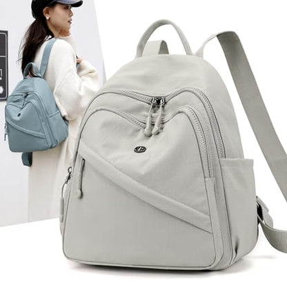 Backpack for Women Small, Mini Nylon Travel Backpack Purse, Shoulder Bag Cute Lightweight Daypack for Ladies (Sky blue) - color: Sky Blue