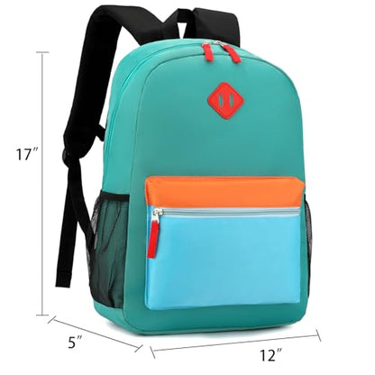 Backpack Set for Girls Boy Kids Backpack with Lunch Box for Elementary Primary Kindergarten School Bag (Blue Yellow, Large) - color: Blue Yellow