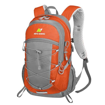 N NEVO RHINO Hiking Backpack 20L Water Resistant Outdoor Day Pack,Lightweight Travel Small Backpack for Men Women - color: Orange