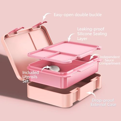 ACESAK 5PCS Backpack for Girls with Bento Box & 14oz Insulated Water Bottle - Cute School Girls Backpacks for Elementary Preschool Middle with Lunch Bag & Pencial Case, Back To School Gift (Pink) - color: Pink