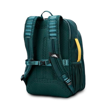 High Sierra Hi-Life 3-in-1 Convertible Backpack - Features Removable Daypack, Stack-It Strap, Adjustable Sternum Strap, Fleeced Pocket For Scratch Protection, Dual Water Bottle Pockets - Green/Yellow - color: Green/Yellow