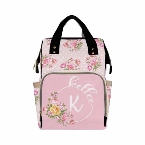 Custom Diaper Bag with Name, Personalized School Bag for Boys, Monogram Nappy Backpack with Thermal Pockets for Adults Kids, Large Capacity Waterproof Diaper Bag, Travel Gifts - color: Color-6
