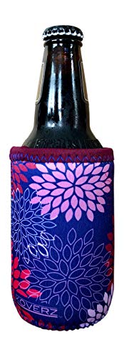 Can/Bottle Sleeve, Neoprene Insulated Bottle Sleeve, Fits 8-12 Oz., Small Size, Midnight Mums - color: Midnight Mums, size: Small 8-12oz